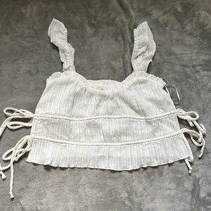 Cream/White Kirious Women's Crop Top